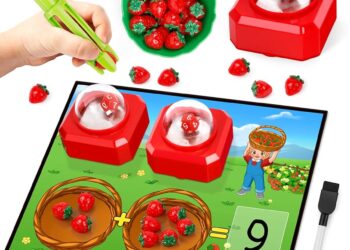 Kolorowe gry matematyczne uczą dzieci liczenia poprzez zabawę z cyferkami i kształtami