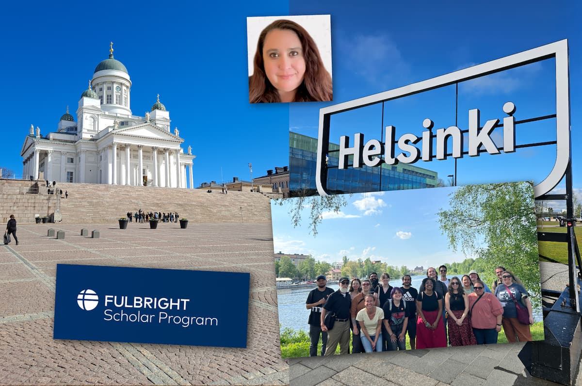 zajęcia plastyczne w fińskiej szkole uczeń malujący obraz na sztaludze w artystycznej sali szkolnej