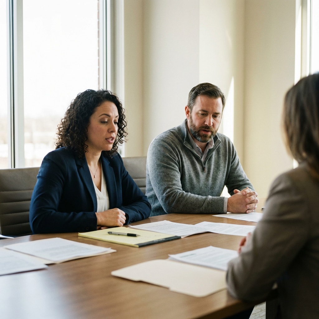 para małżonków dzieląca meble i przedmioty w salonie rodzinnego domu